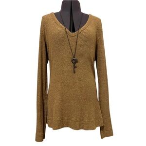 Lilla P Long Sleeve V-Neck Sweater in size M